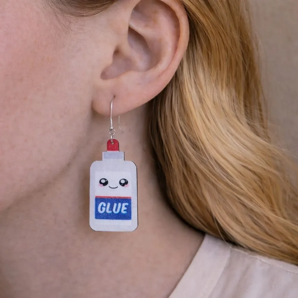 Cute Glue Bottle Earrings